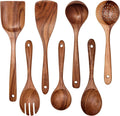 Wooden Non-Stick Kitchen Pan Toolset 7 Pieces 7 Piece Set, Teak Brown